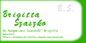 brigitta szaszko business card